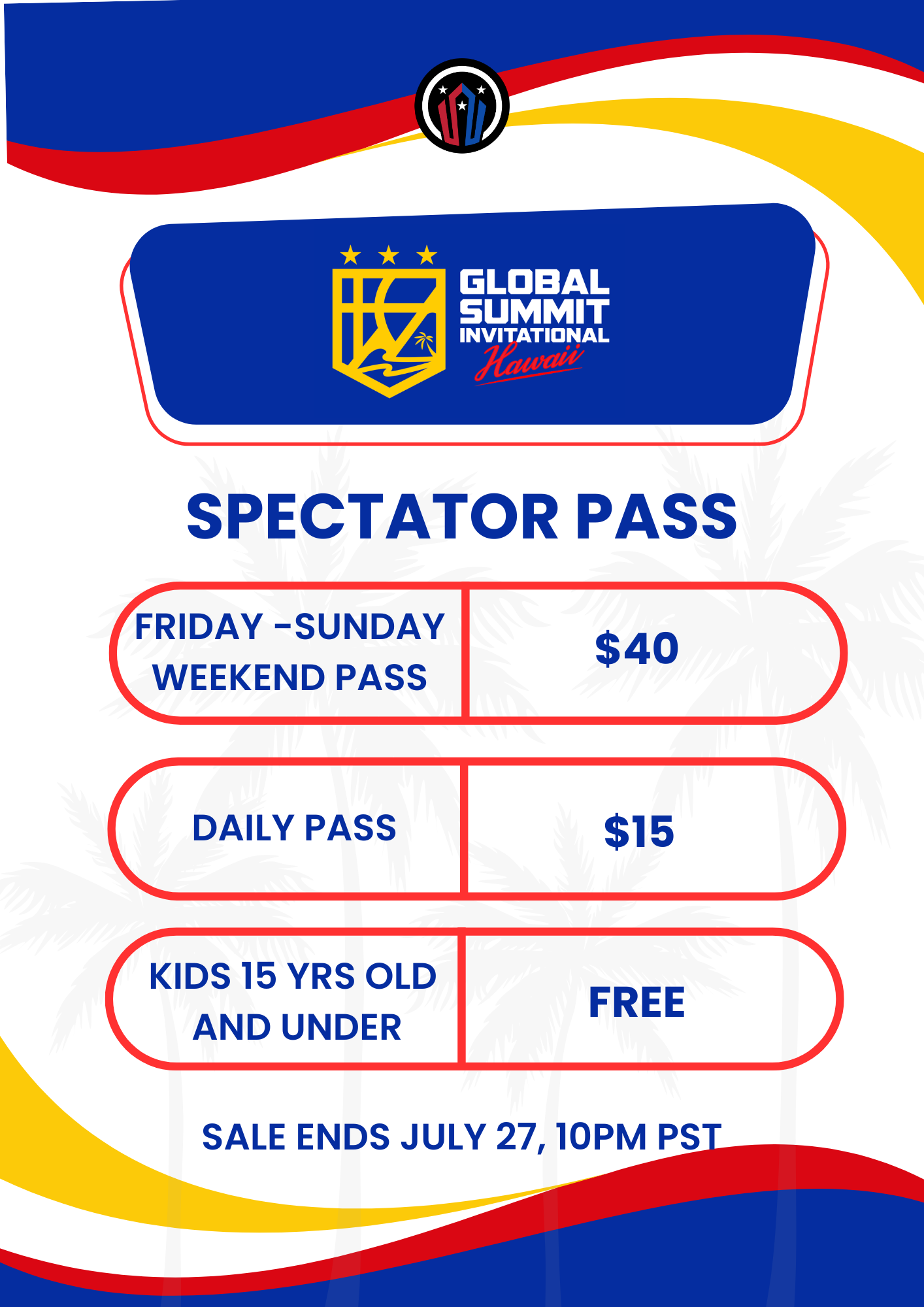Global Summit Daily Pass – Saturday, August 1, 2026 for Global Summit Hawaii Spectator Pass by Fil-Nation Select